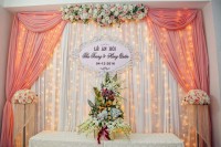 Cách trang trí phông tiệc cưới hỏi hiện nay