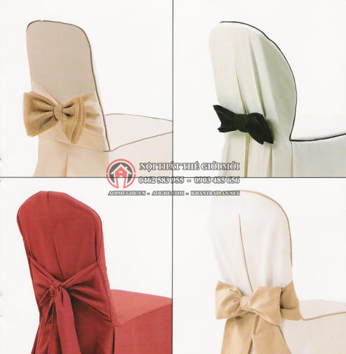 May gia công nơ áo ghế nhà hàng tiệc cưới