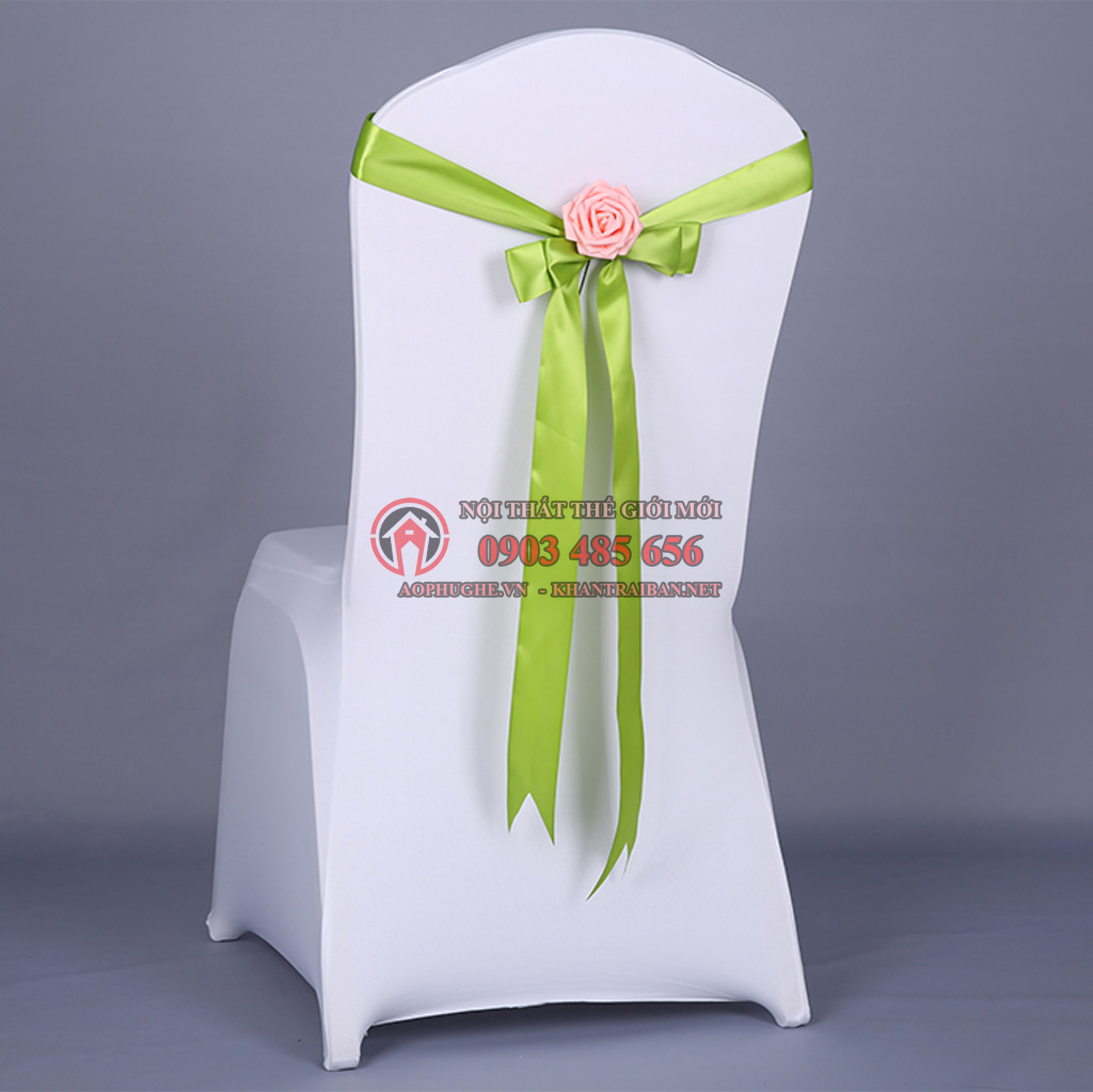 Mẫu nơ áo phủ ghế hội trường đẹp